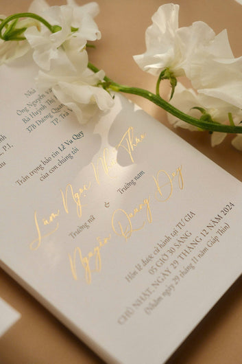 Gold Foil Pressed Wedding Invitations